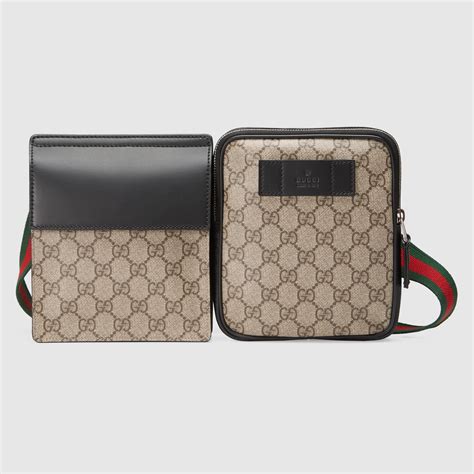 gucci supreme belt bag|Gucci belt bag 2 pouches.